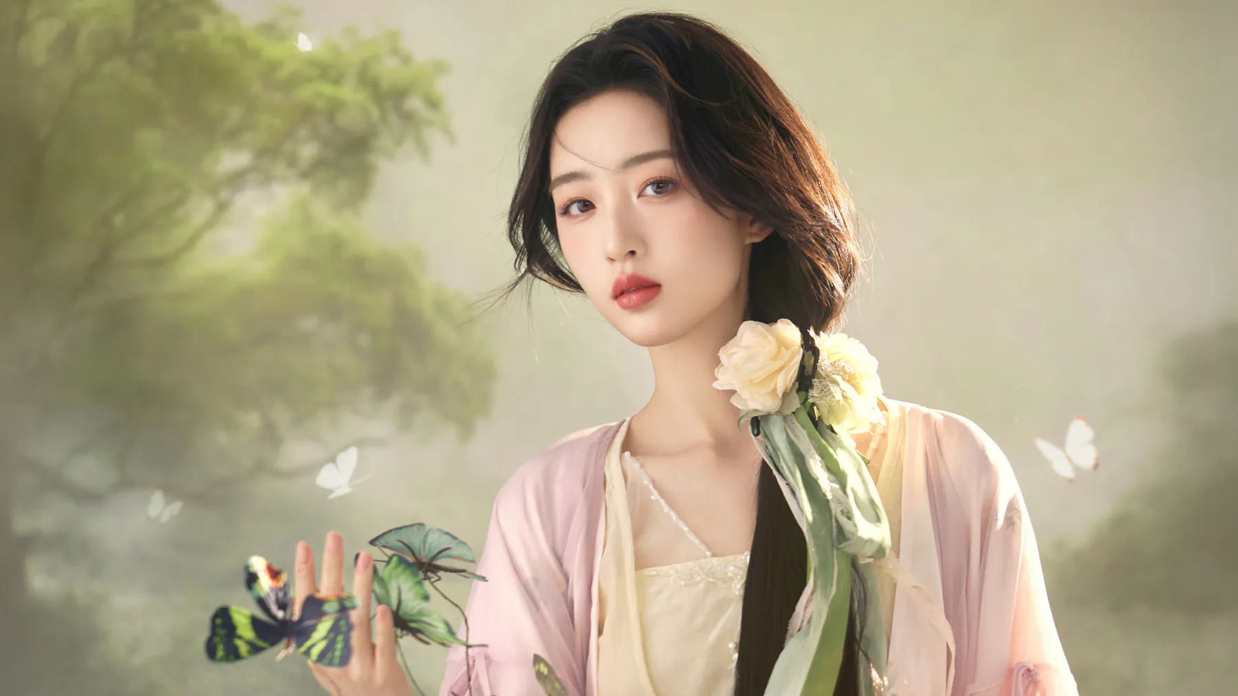 Beauty Girl Deng Enxi Aesthetic Chinese Style 4K Wallpaper