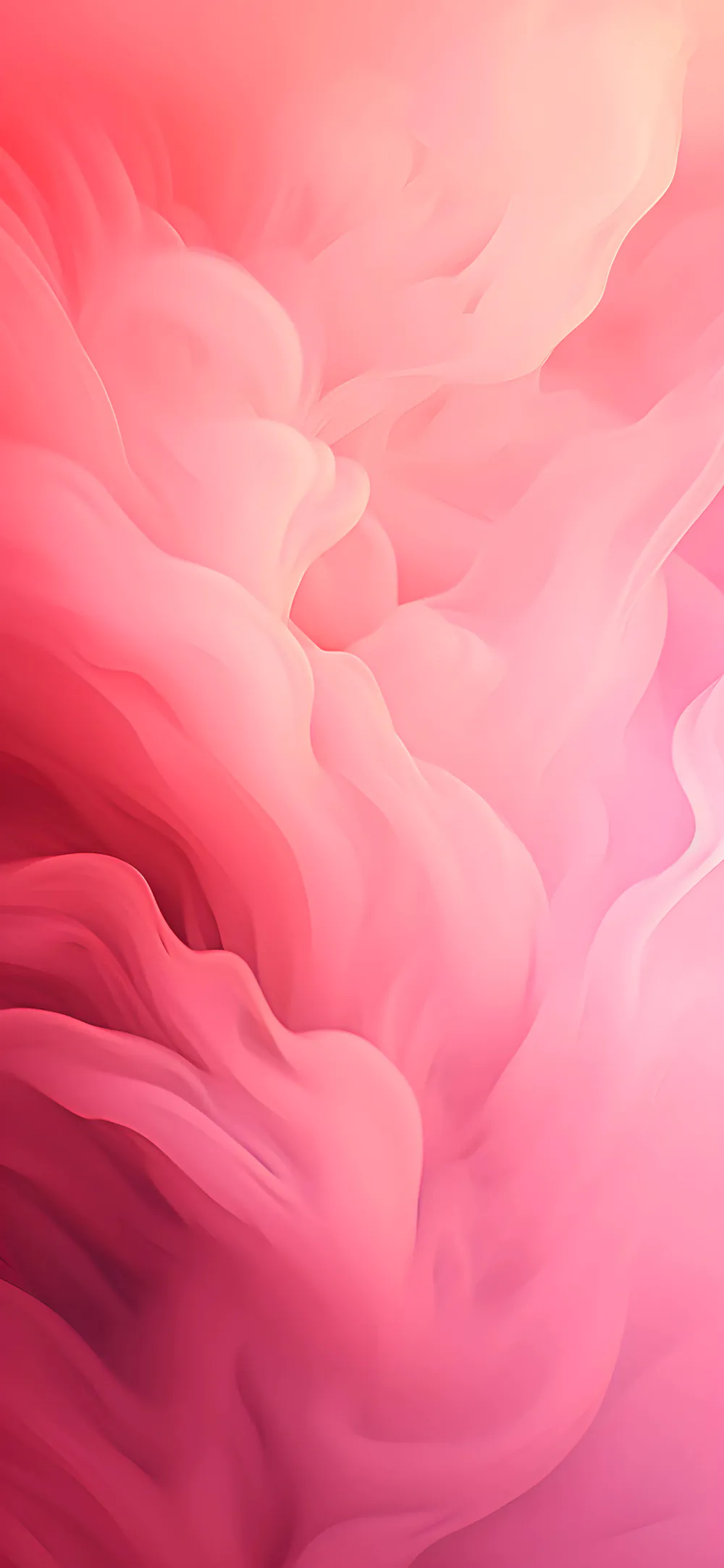 Gentle Soft Pink Gradient Fluid Smoke Abstract Phone Wallpaper